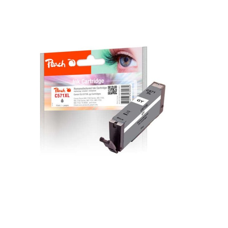 PEACH kompatibilní cartridge Canon CLI-571XGY, photo grey, 11 ml