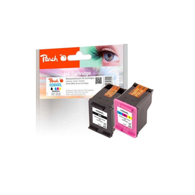 PEACH kompatibilní cartridge HP No 304XL MultiPack, black, color