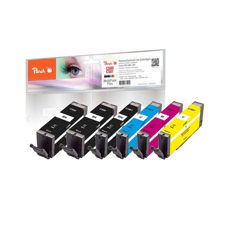 PEACH kompatibilní cartridge Canon PGI-580, CLI-581, MultiPack Plus
