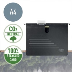 LEITZ Ekologické závěsné desky s rychlovazačem Alpha RECYCLE A4, černá