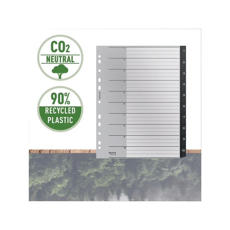 LEITZ Ekologické rejstříky RECYCLE 1-10 A4 PP