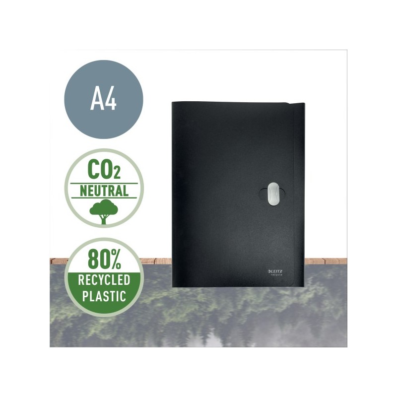LEITZ Ekologické desky na dokumenty RECYCLE, PP, černá