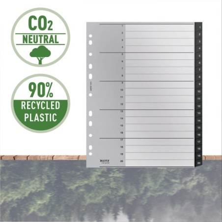 LEITZ Ekologické rejstříky RECYCLE 1-20 A4 PP