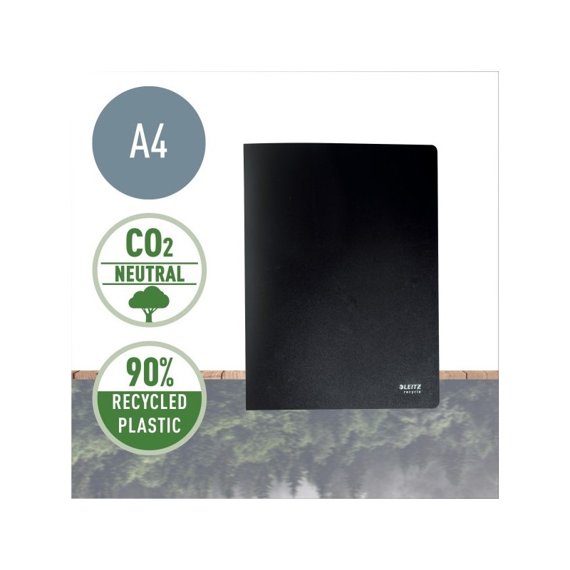 LEITZ Ekologická katalogová kniha RECYCLE A4, PP, 20 kapes, černá