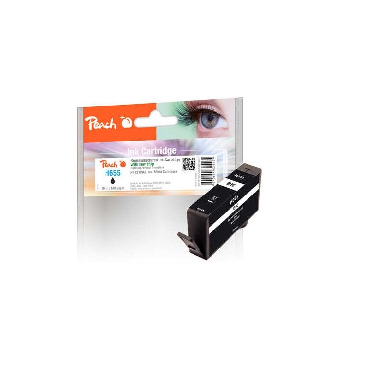 PEACH kompatibilní cartridge HP CZ109AE, No 655, černá, 19 ml