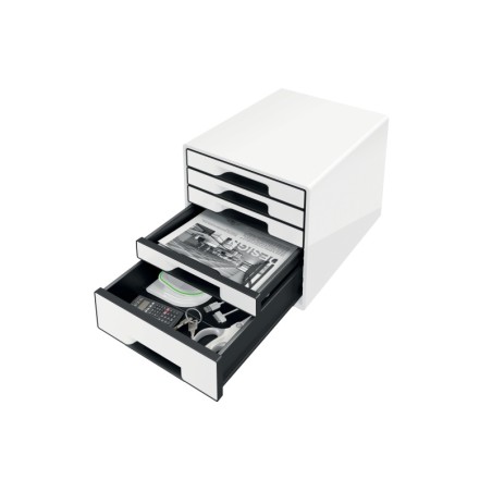 LEITZ Zásuvkový box WOW CUBE, 5 zásuvek, bílá