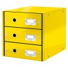 LEITZ Zásuvkový box Click&Store, 3 zásuvky, žlutá