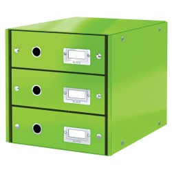 LEITZ Zásuvkový box Click&Store, 3 zásuvky, zelená