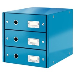 LEITZ Zásuvkový box Click&Store, 3 zásuvky, modrá