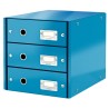 LEITZ Zásuvkový box Click&Store, 3 zásuvky, modrá