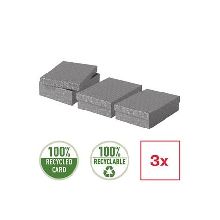 Esselte Home, set 3 ks, velikost M nízký, šedá