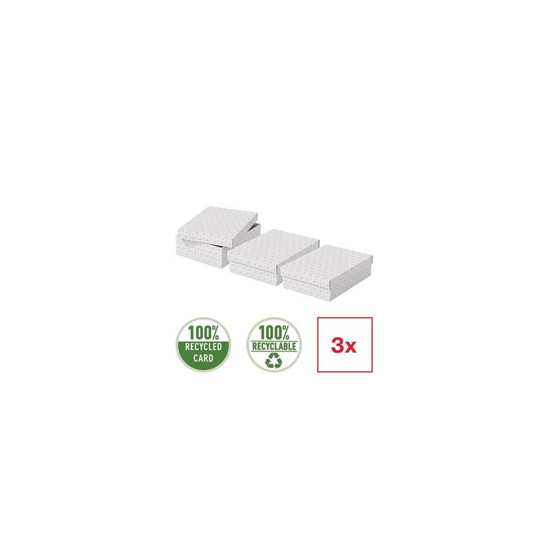 Esselte Home, set 3 ks, velikost M nízký, bílá