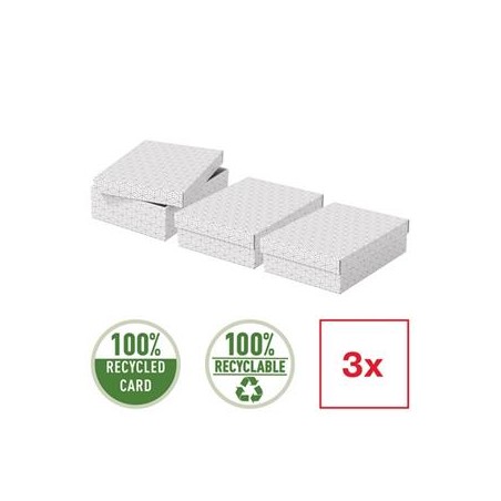 Esselte Home, set 3 ks, velikost M nízký, bílá