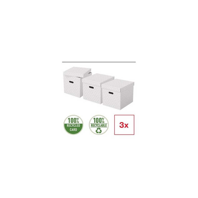 Esselte Home, set 3 ks, krychlový, bílá