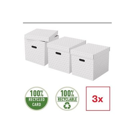 Esselte Home, set 3 ks, krychlový, bílá