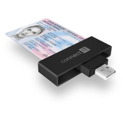 CONNECT IT USB čtečka eObčanek a čipových karet, ČERNÁ CFF3000BK