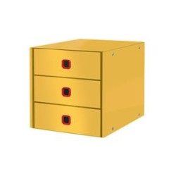 LEITZ Zásuvkový box Click&Store COSY, 3 zásuvky, teplá žlutá