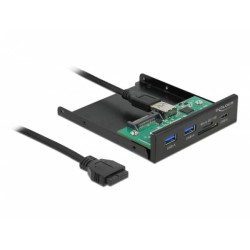 Delock 3.5” USB 3.2 Gen 1 přední panel 1 x USB Type-C + 2 x USB Typu-A + SD a slot Micro SD