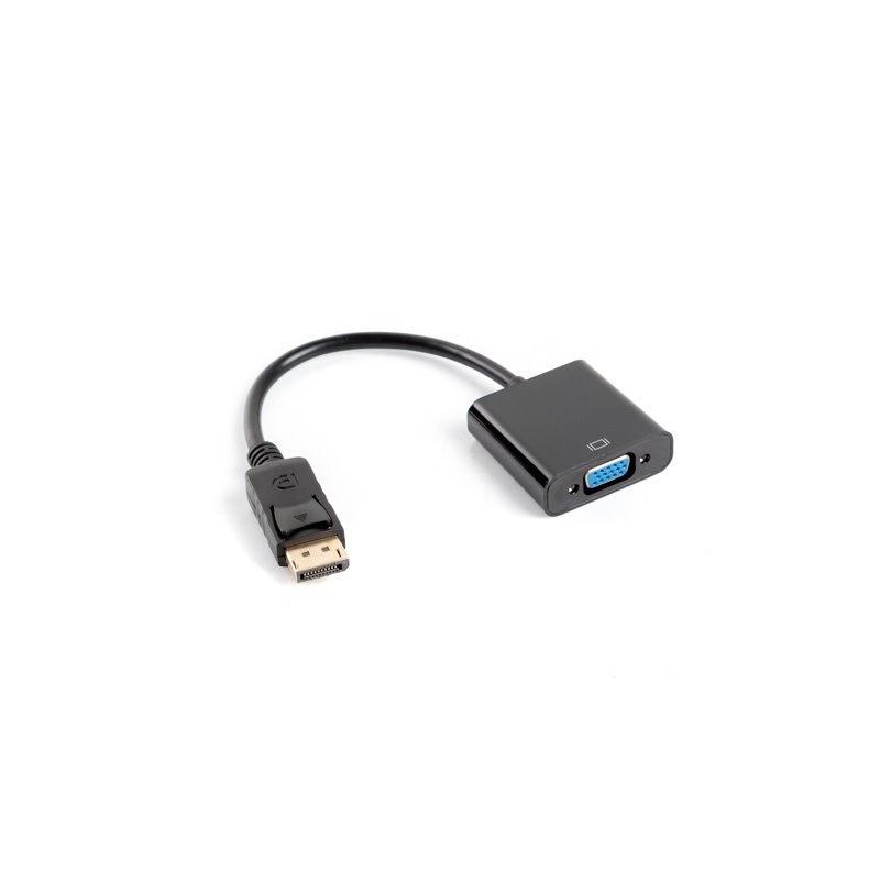 LANBERG adaptér DisplayPort 1.1 na VGA, M/F, kabel 20cm, černý