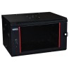 OCRACK 19" OCC-04U-45SBK rozvaděč nástěnný 4U/450mm celoskleněné dveře BLACK