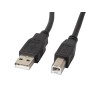 LANBERG USB-A (M) na USB-B (M) 2.0 kabel 3m, černý CAUSBA11CC0030BK