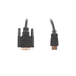 LANBERG připojovací kabel HDMI/A na DVI-D (24+1), M/M, 4K@30Hz, délka 1,8m, černý, dual link, zlacené konektory
