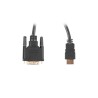 LANBERG připojovací kabel HDMI/A na DVI-D (24+1), M/M, 4K@30Hz, délka 1,8m, černý, dual link, zlacené konektory