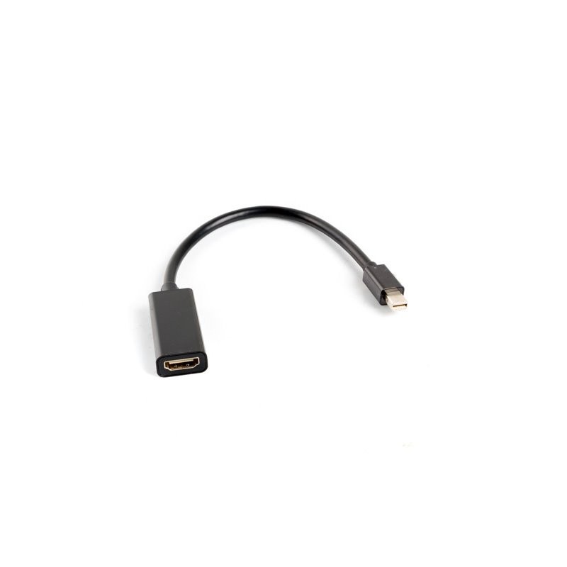LANBERG adaptér mini DisplayPort 1.2 na HDMI, M/F, kabel 20cm, černý