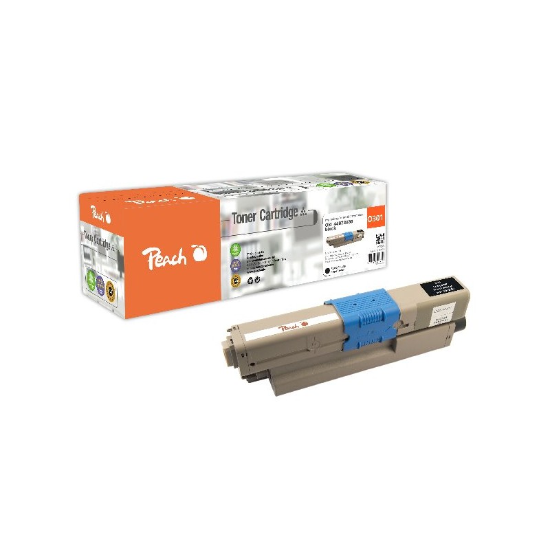 PEACH kompatibilní toner OKI 44973536, černá, 2200 str.