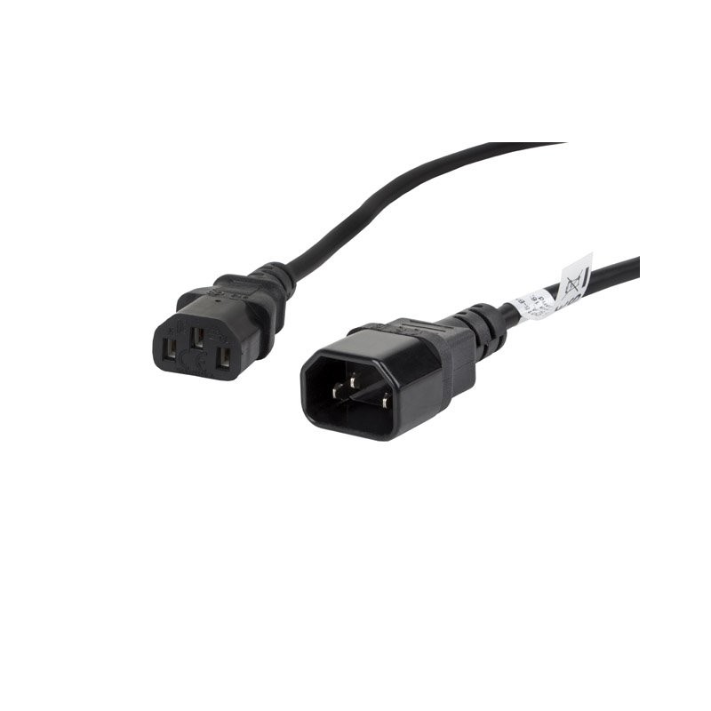 LANBERG IEC 320 C13 na C14 kabel 1.8M VDE černý