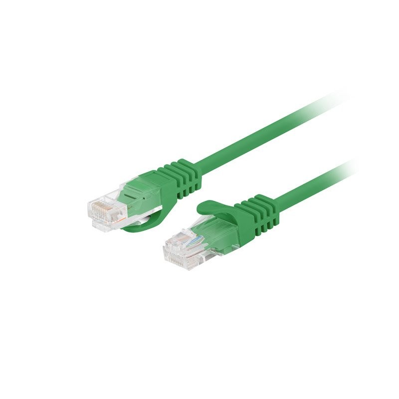 LANBERG Patch kabel CAT.5E UTP 0.25M zelený Fluke Passed