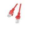 LANBERG Patch kabel CAT.6 UTP 1M červený Fluke Passed