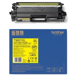 Brother originální toner TN-821XLY, yellow, 9000str.
