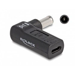 Delock Adaptér na kabel na nabíjení laptopu, ze zásuvky USB Type-C na zástrčku Sony 6,0 x 4,3 mm, úhlový 90°