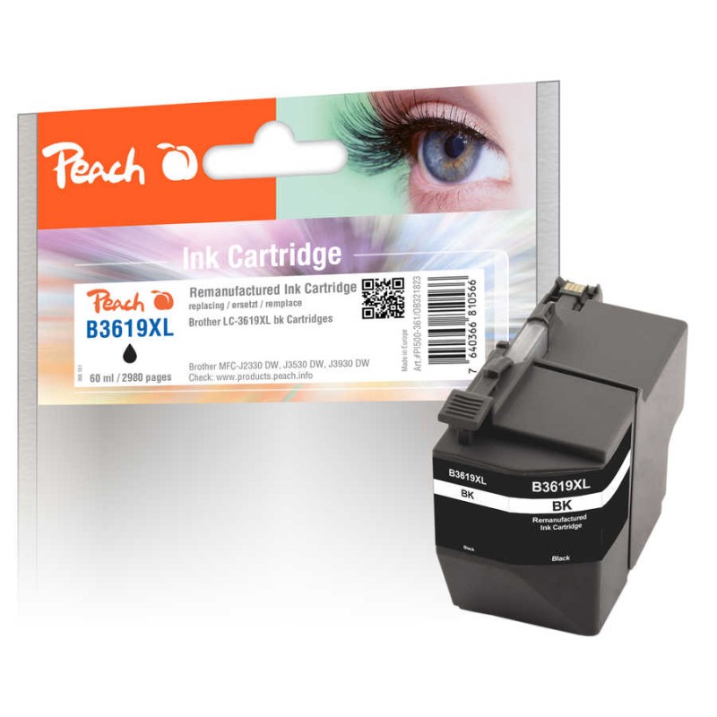 PEACH kompatibilní cartridge Brother LC-3619 XL black, 60ml