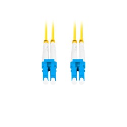 LANBERG optický patch cord SM LC/UPC-LC/UPC duplex 2m LSZH G657A1 průměr 3mm, barva žlutá