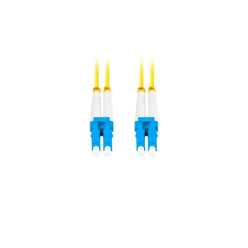 LANBERG optický patch cord SM LC/UPC-LC/UPC duplex 1m LSZH G657A1 průměr 3mm, barva žlutá