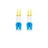 LANBERG optický patch cord SM LC/UPC-LC/UPC duplex 1m LSZH G657A1 průměr 3mm, barva žlutá