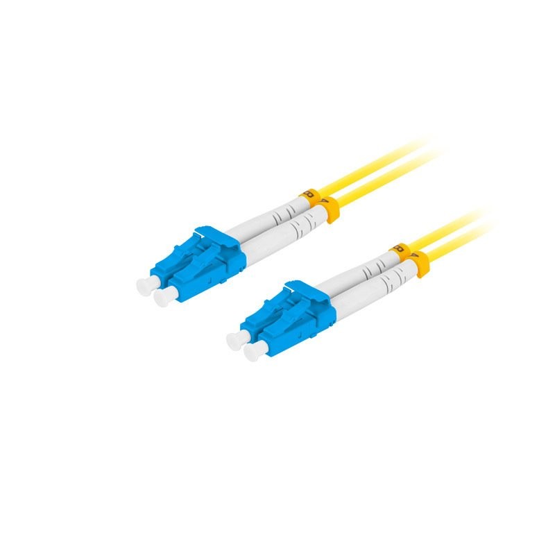 LANBERG optický patch cord SM LC/UPC-LC/UPC duplex 3m LSZH G657A1 průměr 3mm, barva žlutá