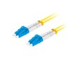 LANBERG optický patch cord SM LC/UPC-LC/UPC duplex 3m LSZH G657A1 průměr 3mm, barva žlutá