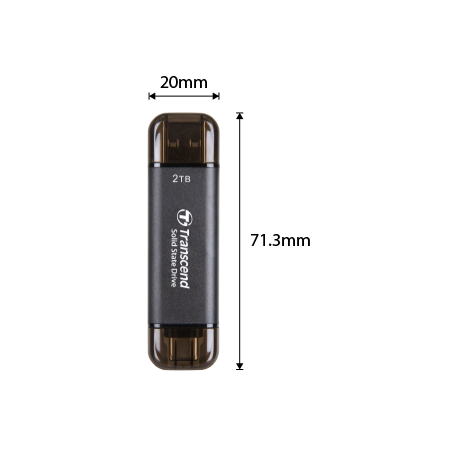 Transcend ESD310C 1TB, External SSD, USB 10Gbps, Type C/A