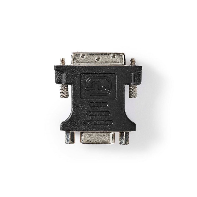 Nedis CCGB32902BK - adaptér DVI| DVI-I 24+5 Zástrčka | VGA Zásuvka | Poniklované | Přímý | PVC | Černá