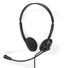 Nedis CHSTU110BK - PC sluchátka| Na Uši | Stereo | USB Typ-C / USB-A | Sklopnou Mikrofon | Černá