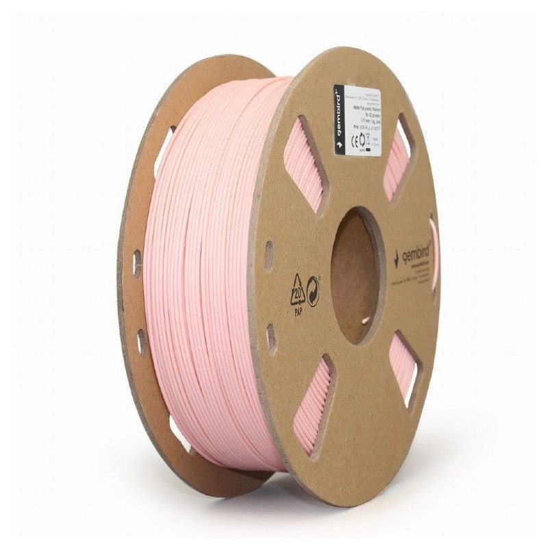Gembird Tisková struna (filament), PLA MATTE, 1,75mm, 1kg, růžová