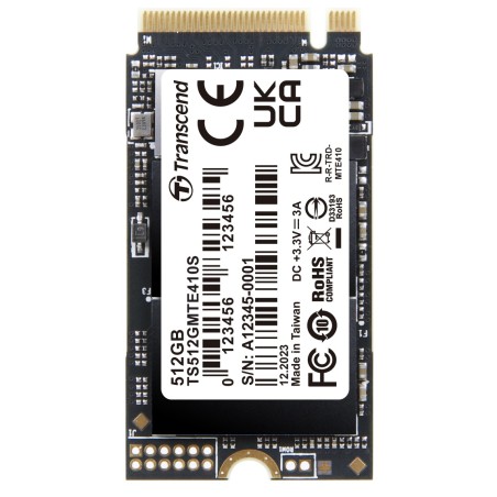 Transcend MTE410S 512GB SSD disk M.2 2242, NVMe PCIe Gen4 x4 3300MB/s R 1600MB/s W