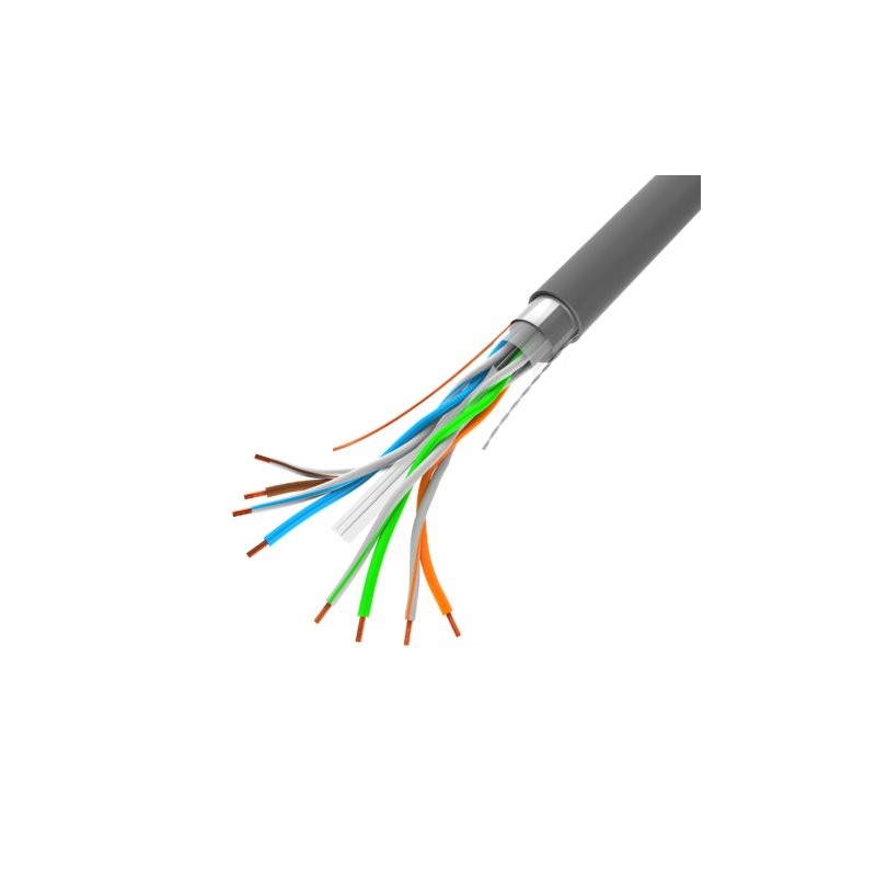 LANBERG FTP kabel CAT.6, Cu, délka 305m, šedý, CPR + Fluke passed, PVC