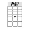 SPARE PRINT PREMIUM Samolepicí etikety bílé, 100 archů A4 v krabici (1arch/24x etiketa 68x36mm)