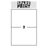 SPARE PRINT PREMIUM Samolepicí etikety bílé, 100 archů A4 v krabici (1arch/2x etiketa 210x148,5mm)
