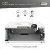 DIGITUS DN-38010 Nástěnná skříň 4U, SOHO, nemontovaná 241x540x400 mm, celoskleněné přední dveře, šedá (RAL 7035)