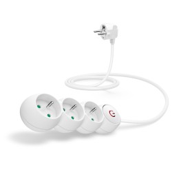 CONNECT IT prodlužovací kabel 230 V, 3 zásuvky, 1,5 m, s vypínačem (bílý) CES1014WH